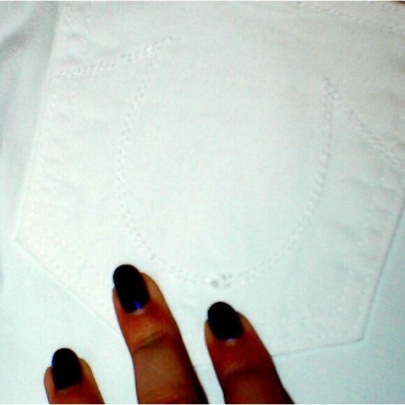 NWT New Womens True Religion USA Halle Jeans Skinny White Mid Designer Patch 26 - Picture 3 of 9